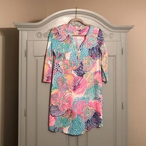 Lilly Pulitzer Swing Dress with Coral Print